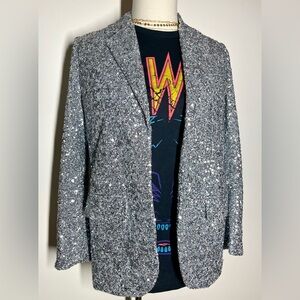 Zadig & Voltaire | Vivi Sequin Blazer in Silver | Party Jacket | Women’s 38 (M)